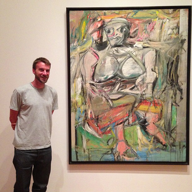Me stood in front of a Willem de Kooning painting