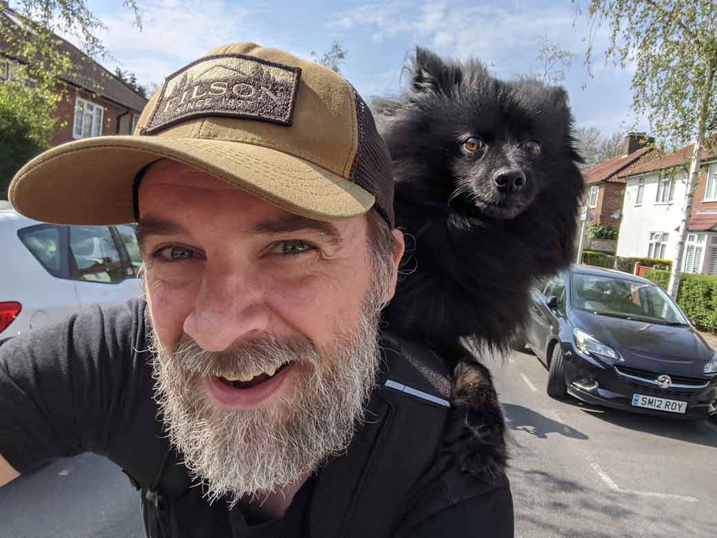 Me and the dog on the bike