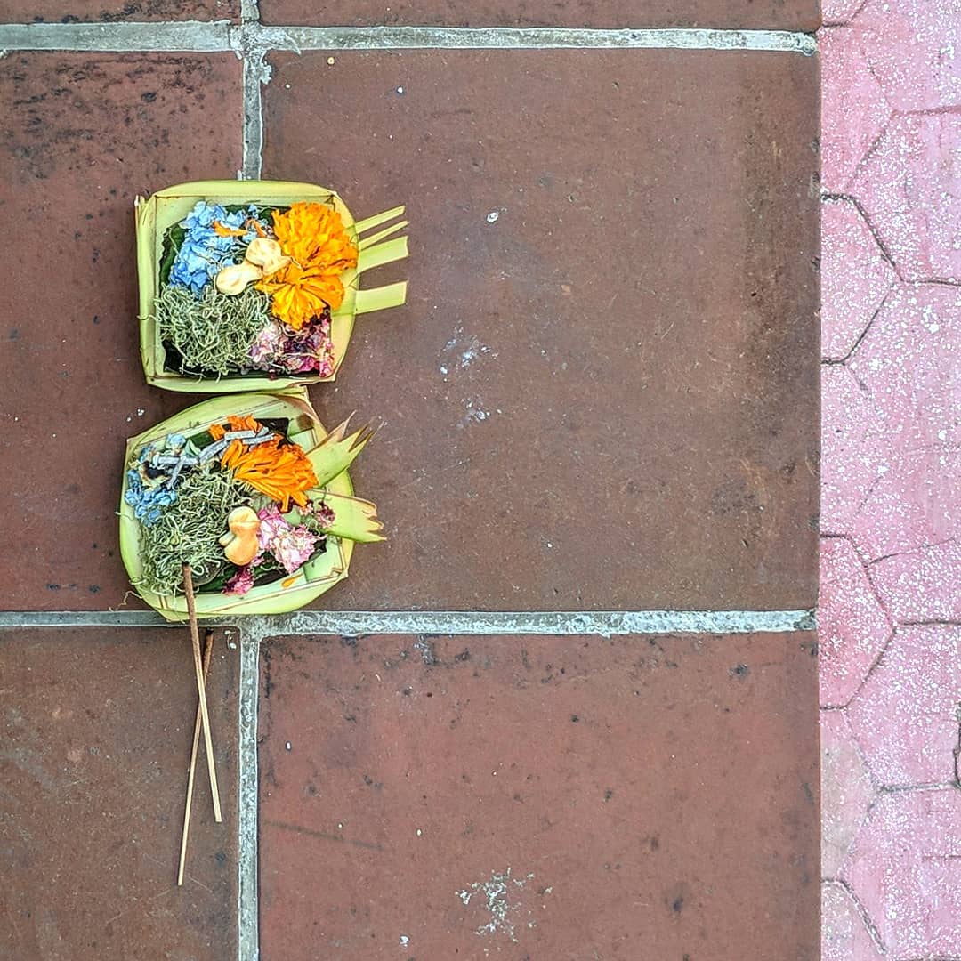 Pavement offerings in Bali