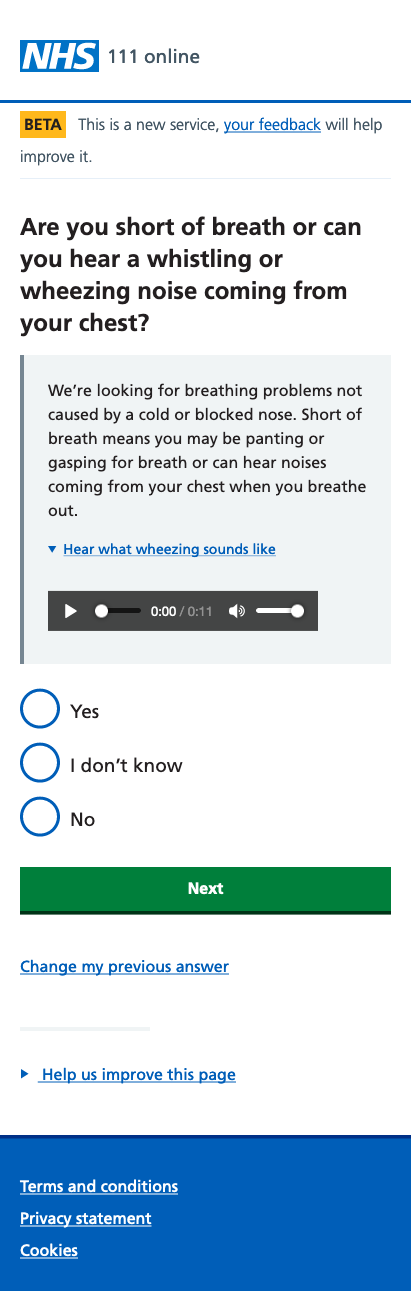 Question about wheezing